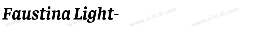 Faustina Light字体转换